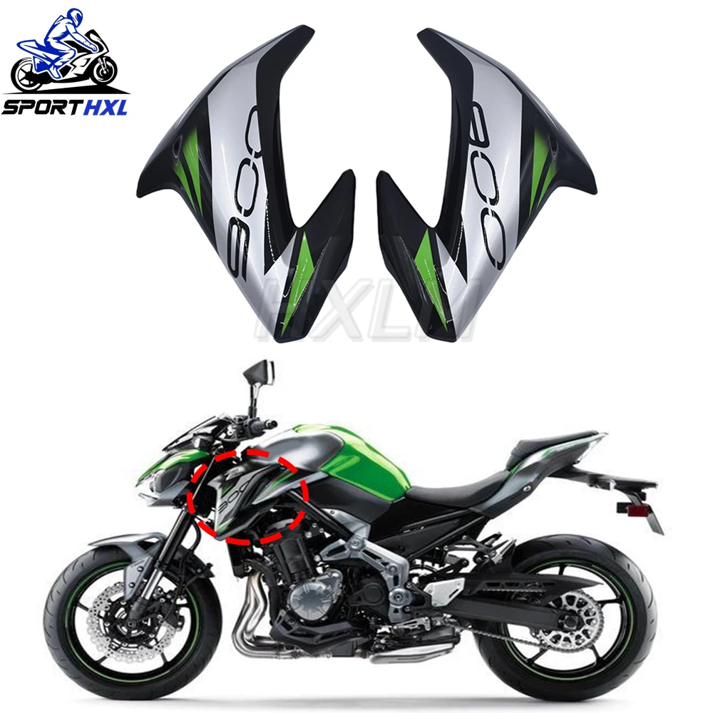 New Z900 Motorcycle Accessories Front Gas Tank Side Cover Panel Fairing Fit For Kawasaki Z 900 2017 2018 2019 Carbon Fiber Look