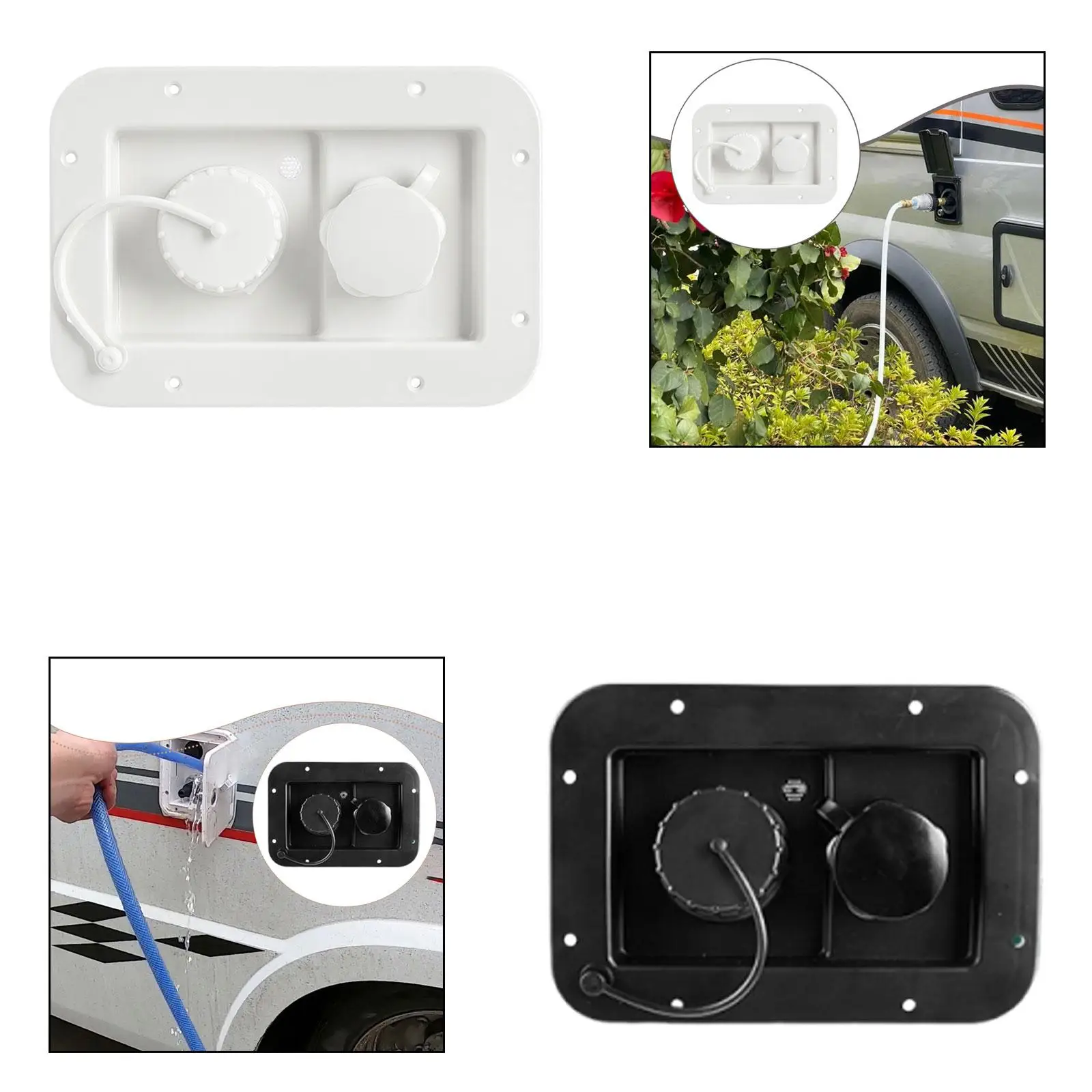

RV Gravity Fill Hatch Premium Water Inlet Plastic Easy Connection Accessories for Motorhome Caravan Use