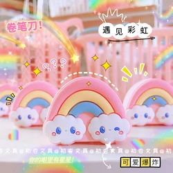 Rainbow cute school supplies stationery back to school sharpener pencil office supplies school supplies stationery supplies