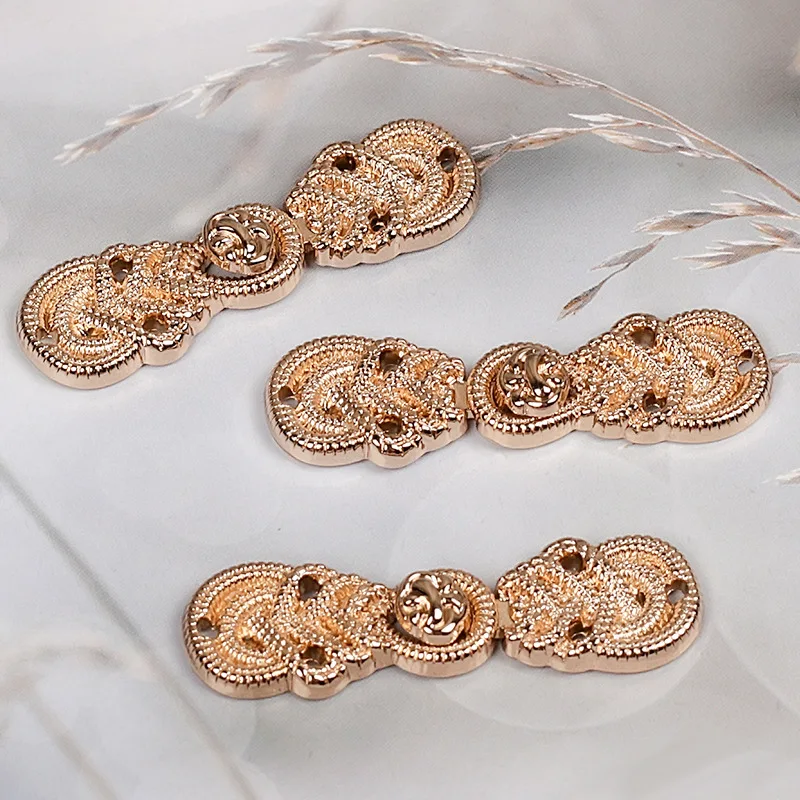 High Quality Fashion New Metal Plate Buckle Ancient Costume Retro Decorative Button Accessories 1pcs