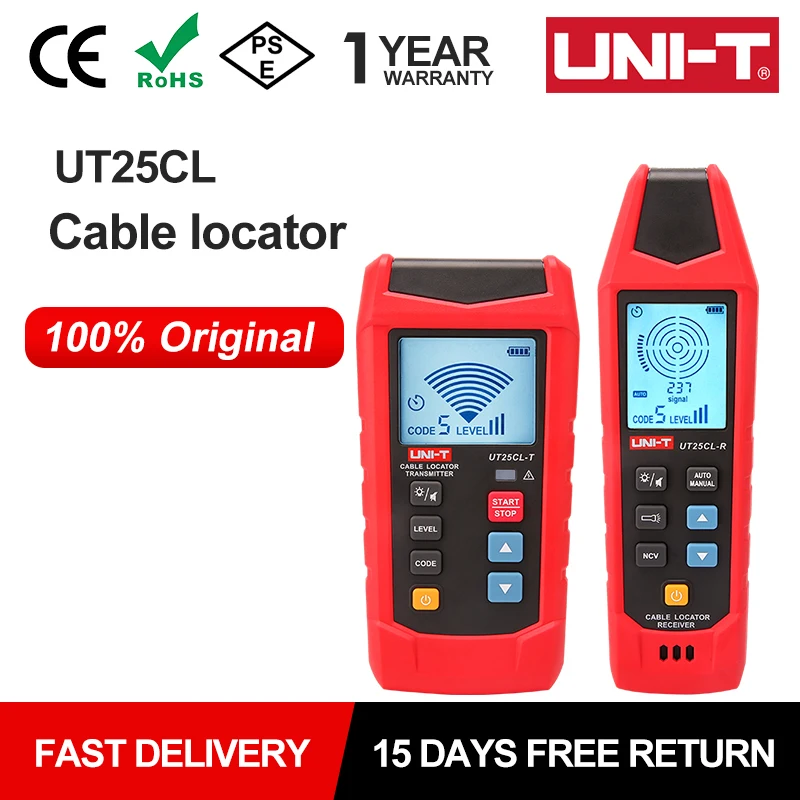 UNI-T Cable Locator UT25CL Circuit Breaker Finder Underground Cable Tracker NCV IP54