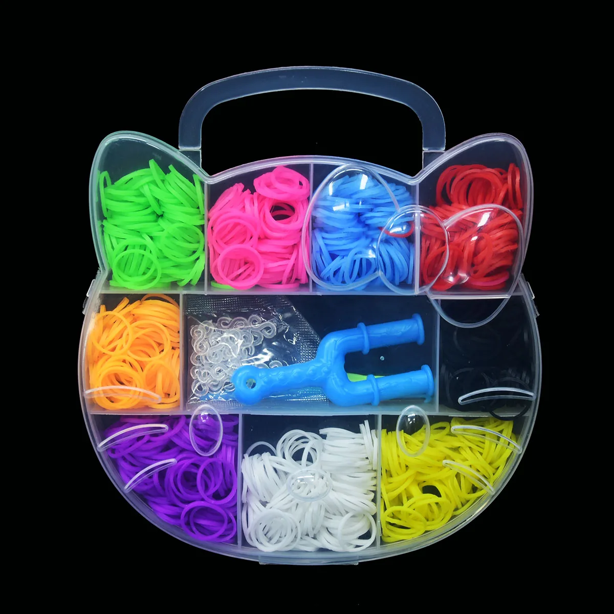 600pcs Rubber Bands Girl Gift for Children Elastic Band for Weaving Lacing Bracelet Toy Gum for Bracelets Diy Material Set