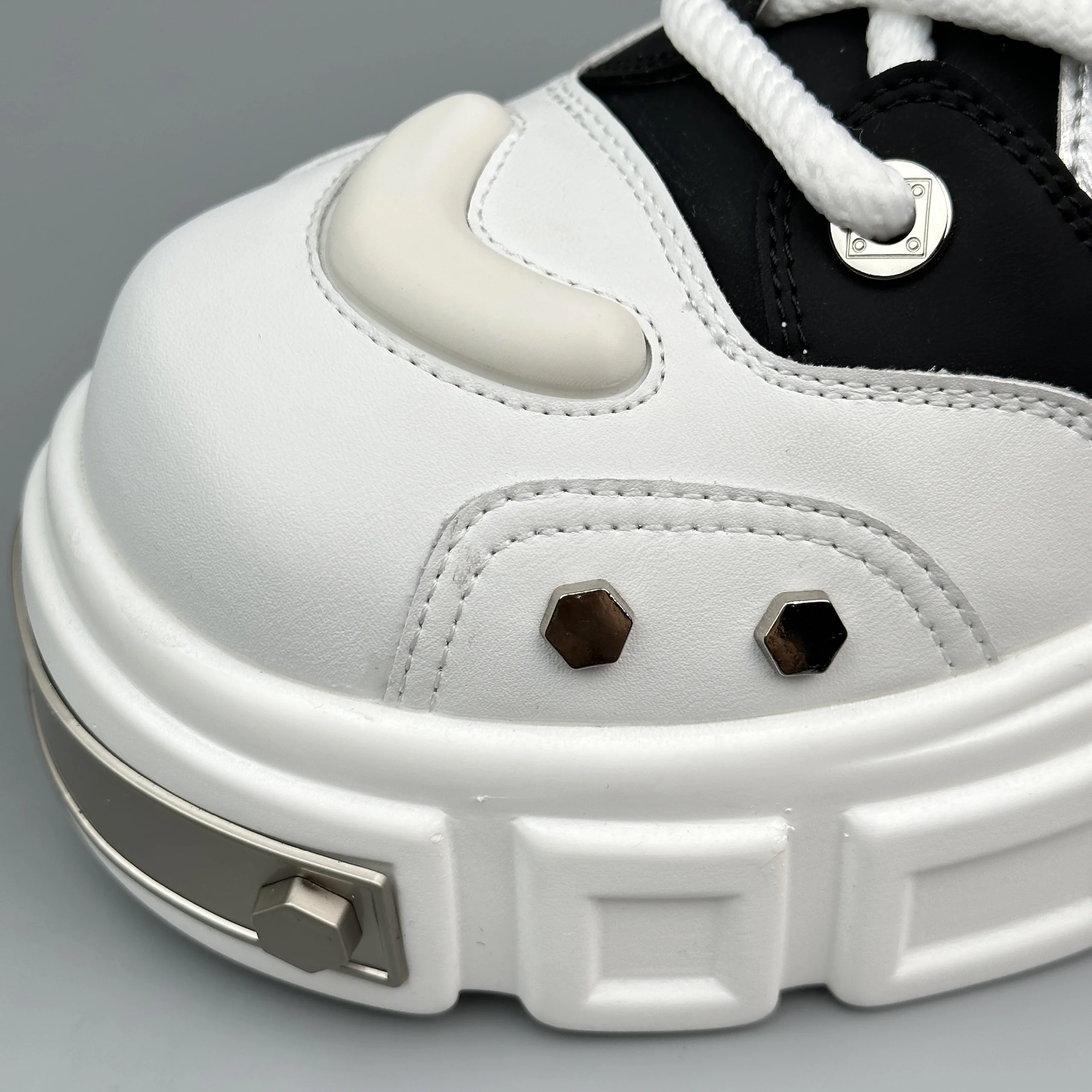 برشام أحذية رجالي الارتفاع زيادة كبير الرأس سميكة سوليد ديربي أحذية للرجال الجلود حذاء كاجوال أزياء من الدانتل حتى الرجال أحذية رياضية #4