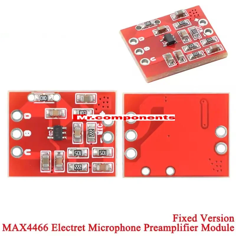 1Pcs MAX4466 Electret Microphone Audio Amplifier Microphone Preamp Module Gain-adjustable Pickup Preamplifier Board Speaker New