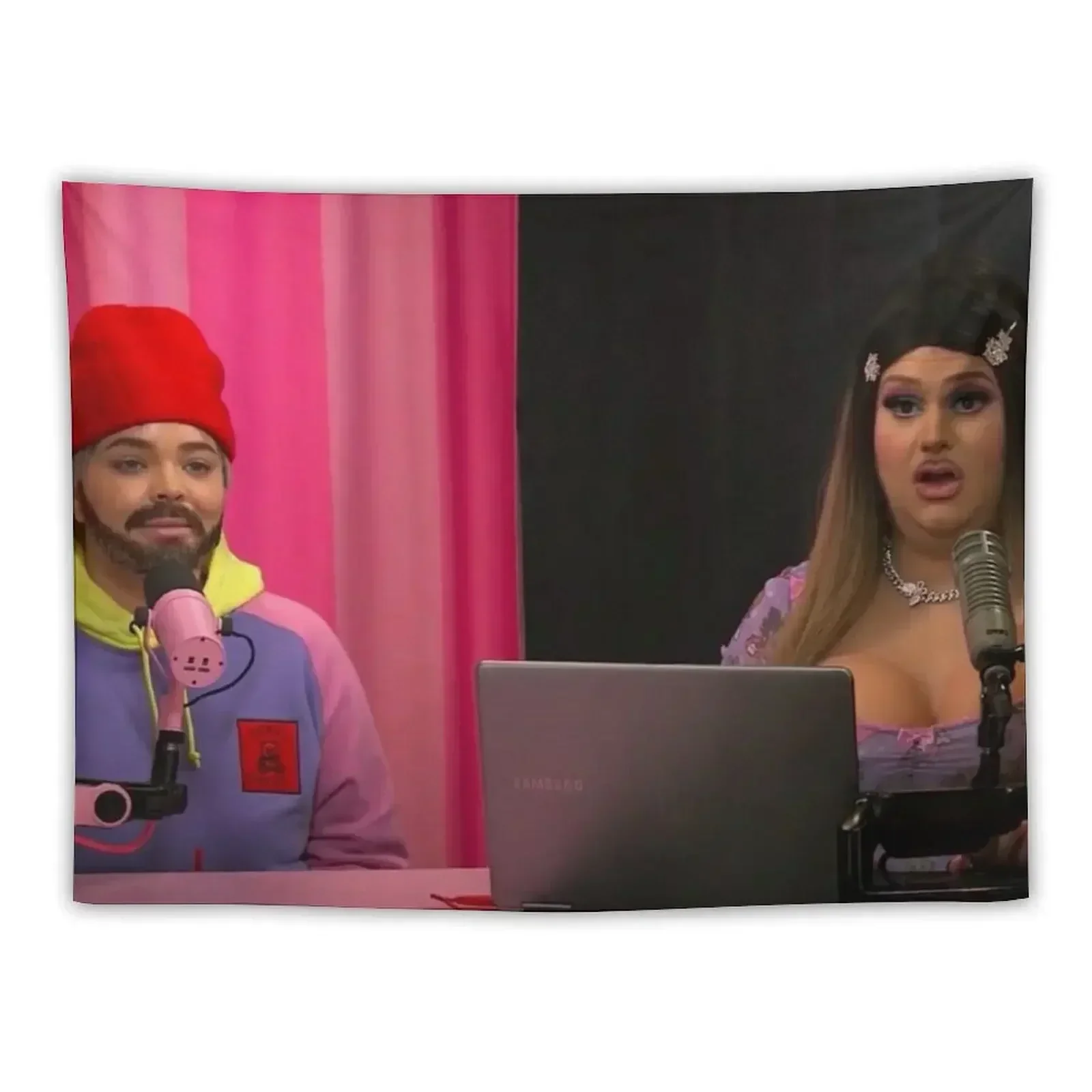 

Trisha paytas and Ethan klein Tapestry Living Room Decoration Bedroom Deco Tapestry