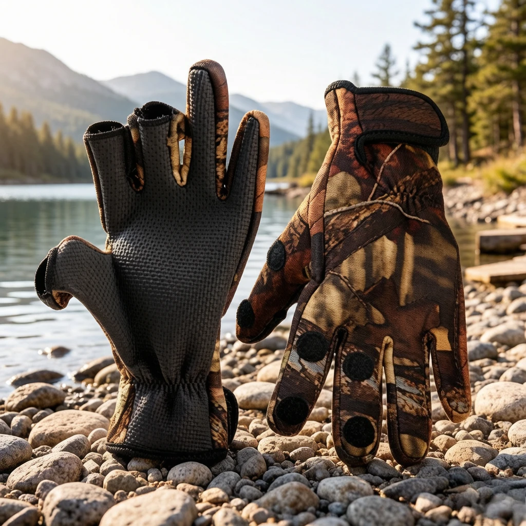 Outdoor Hunting Gloves - Winter Three Finger Fishing Gloves Windproof