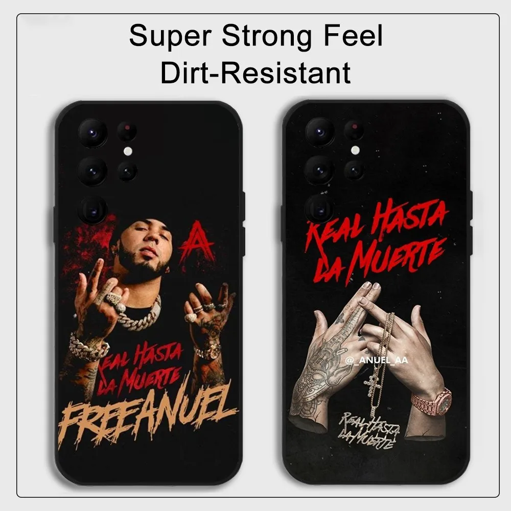 Anuel AA Real H-Hasta La M-Muerte Phone Case Samsung S series s20 s21 s22 s23 s24 FE Plus Ultra TPU Soft to Skin-friendly case