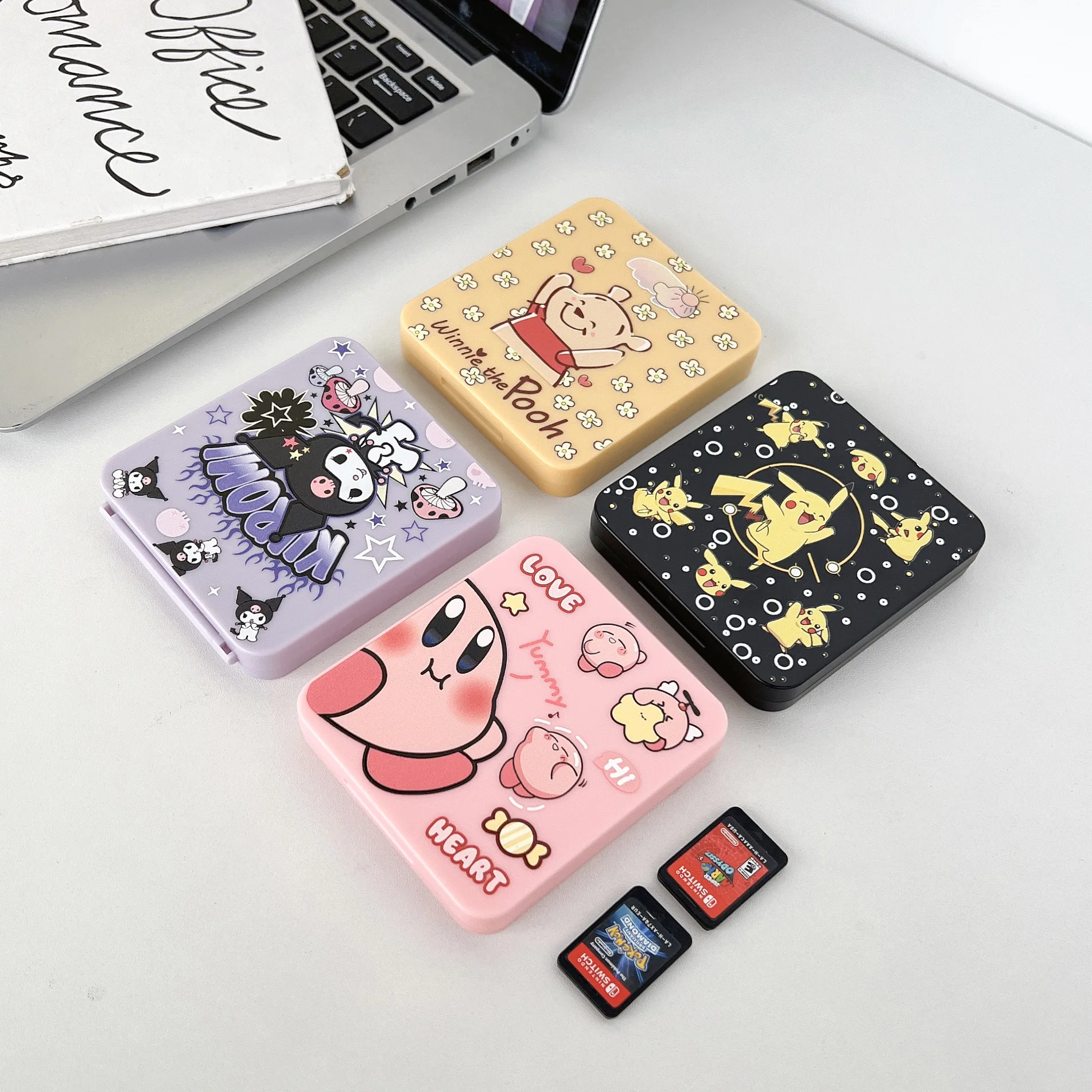 For Nintend Switch Travel Accessories Portable 12 In 1 Game Card Case Cartoon Kuromi Shockproof Hard Shell Cover Storage Box