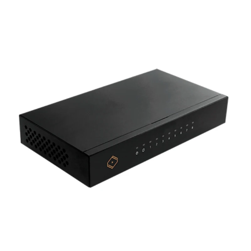 مفتاح الملاك الصامت Bonn N8 8 منافذ لمشغل الوسائط المتدفقة 100 متر/1000 متر RJ45 HIFI Switch sichеão Comunтаatore