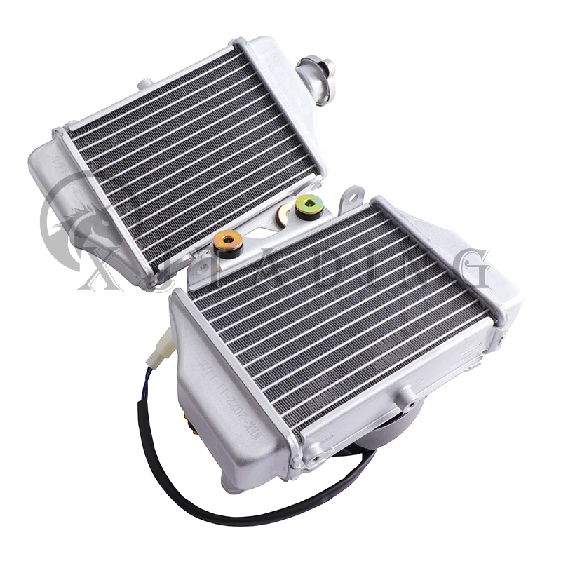 Motorcycle Water Tank Cooler Engine Radiator Assembly For Xmotos Apollo SHINERAY Zongshen Loncin Lifan 150cc 200cc 250cc Engine