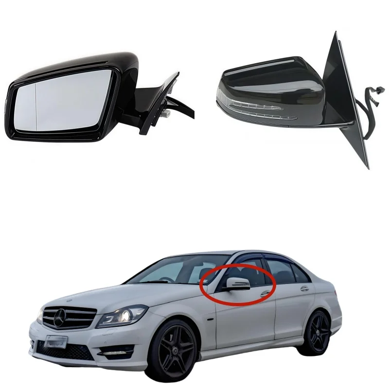 

For Mercedes-Benz W204 C63 C200 C180 C300 C400 2008-2013 Left Right Auto Power Rear View Mirror Side Door Mirror Assembly