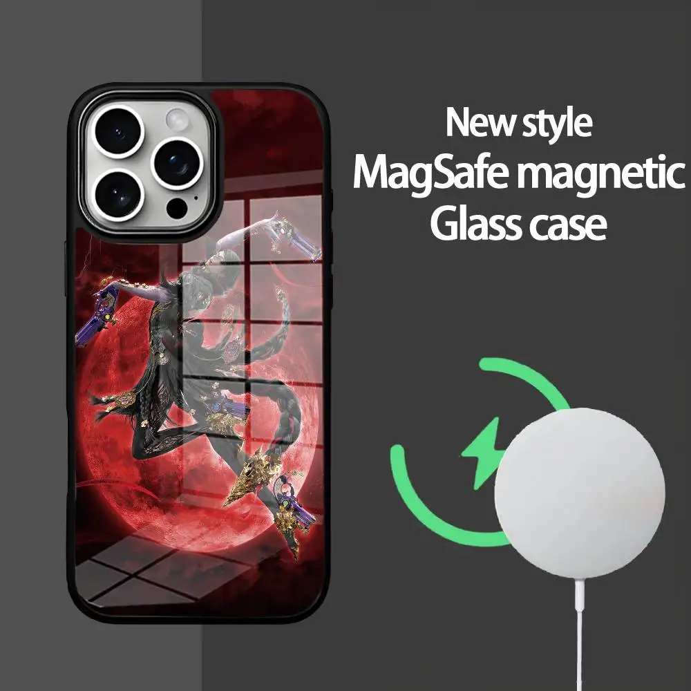 

Game Bayonetta 3 Phone Case For IPhone 16 15 14 13 12 11 Pro Max Plus Mini Magsafe Mirror Wireless Magnetic Cover