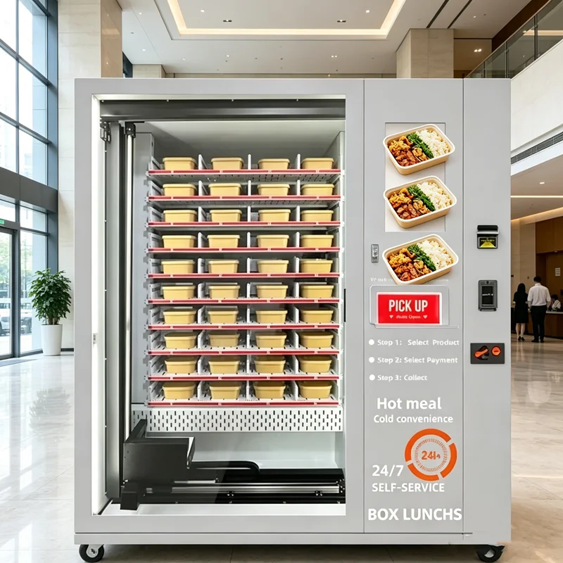 Fully Automatic Hot Food Vending Machine for Business Efficient Self Service Hot Meal Vendor Machine for Hot Dog Lunch Box OME