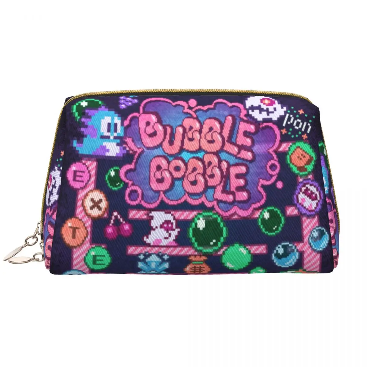 Bubbles Bobble FC Arcade Game Console Cosmetic Bag Women Kawaii Big Capacity Makeup Case Beauty Storage Toiletry Bags