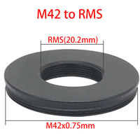 M42-RMS M42 to C-mount Adapter Ring Microscope Objective Lens M32 M27 M40 M18 M25 M26 M32.5 M24 RMS Adapter Ring