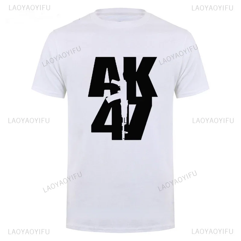 Soviet Union Gun Russian Weapons Rifle Ak-47 T Shirt Women Men Cool Fitness Graphic Tshirts Creative Graphic T Shirts Tee Tops