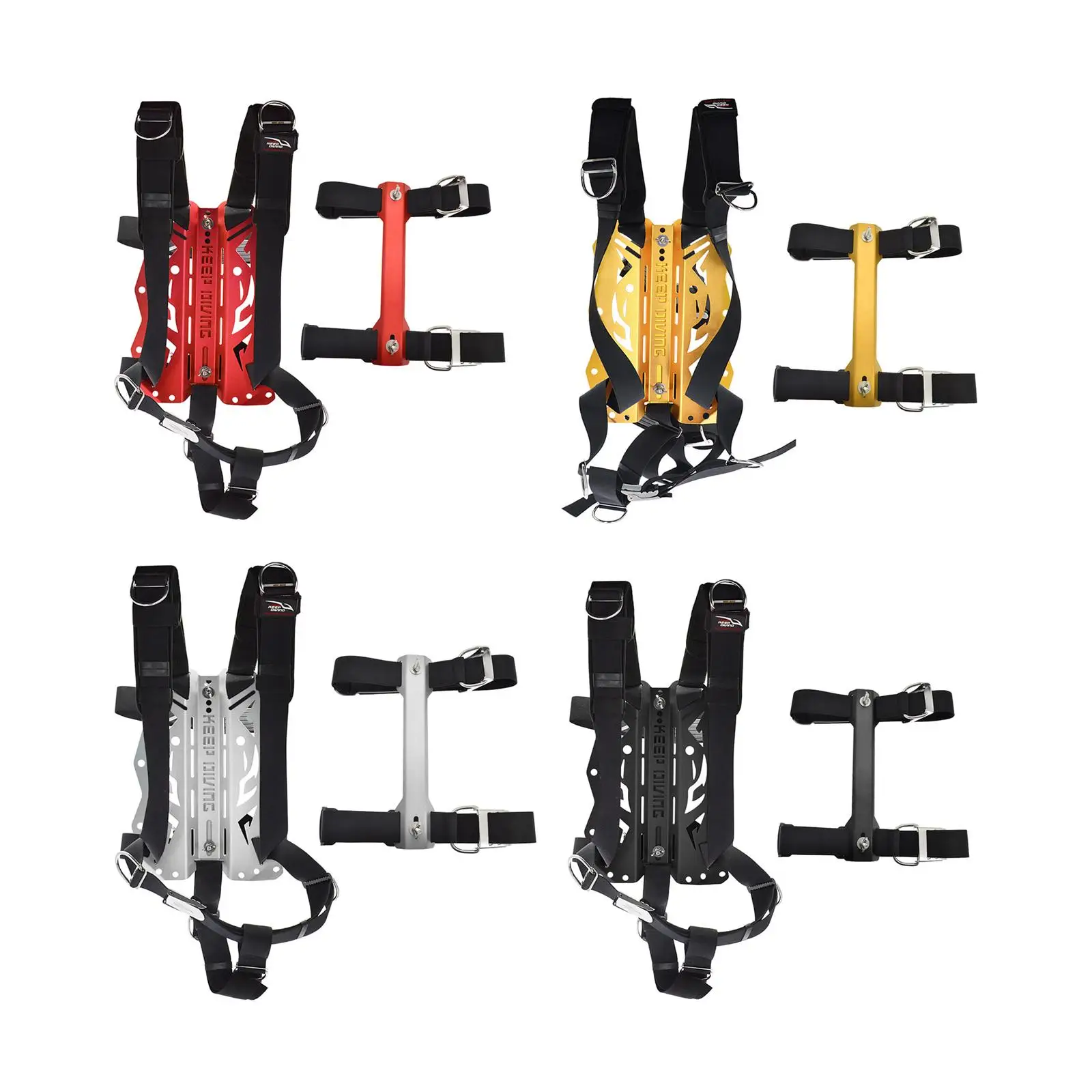 

Diving Backplate Set Equipment Lightweight Backmount Back Plate Support for Snorkeling Watersports Outdoor Scuba Underwater