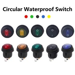 5/20/100PCS 3Pin KCD1 Mini Round Circular Shape Waterproof Rocker Switch ON/OFF Electrical Equipment With Lighting Power 12V