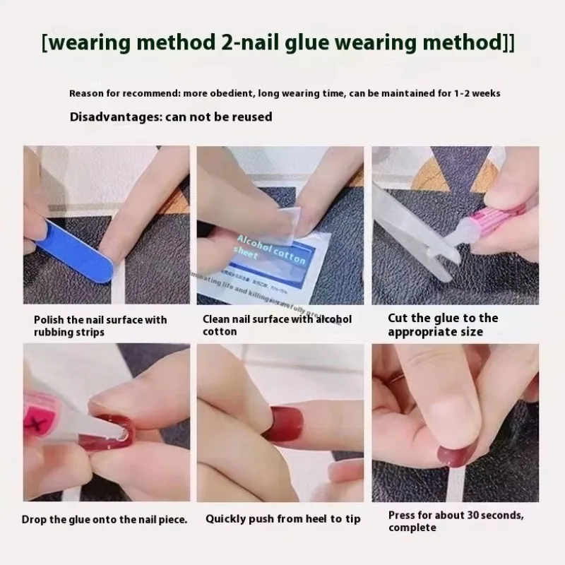 YTYIN الفاخرة اليدوية الفراولة الدب الكرتون درع يرتدي الأظافر الاصطناعية سوبر لطيف مربع نمط أظافر الأصابع الرغبة النقية #6