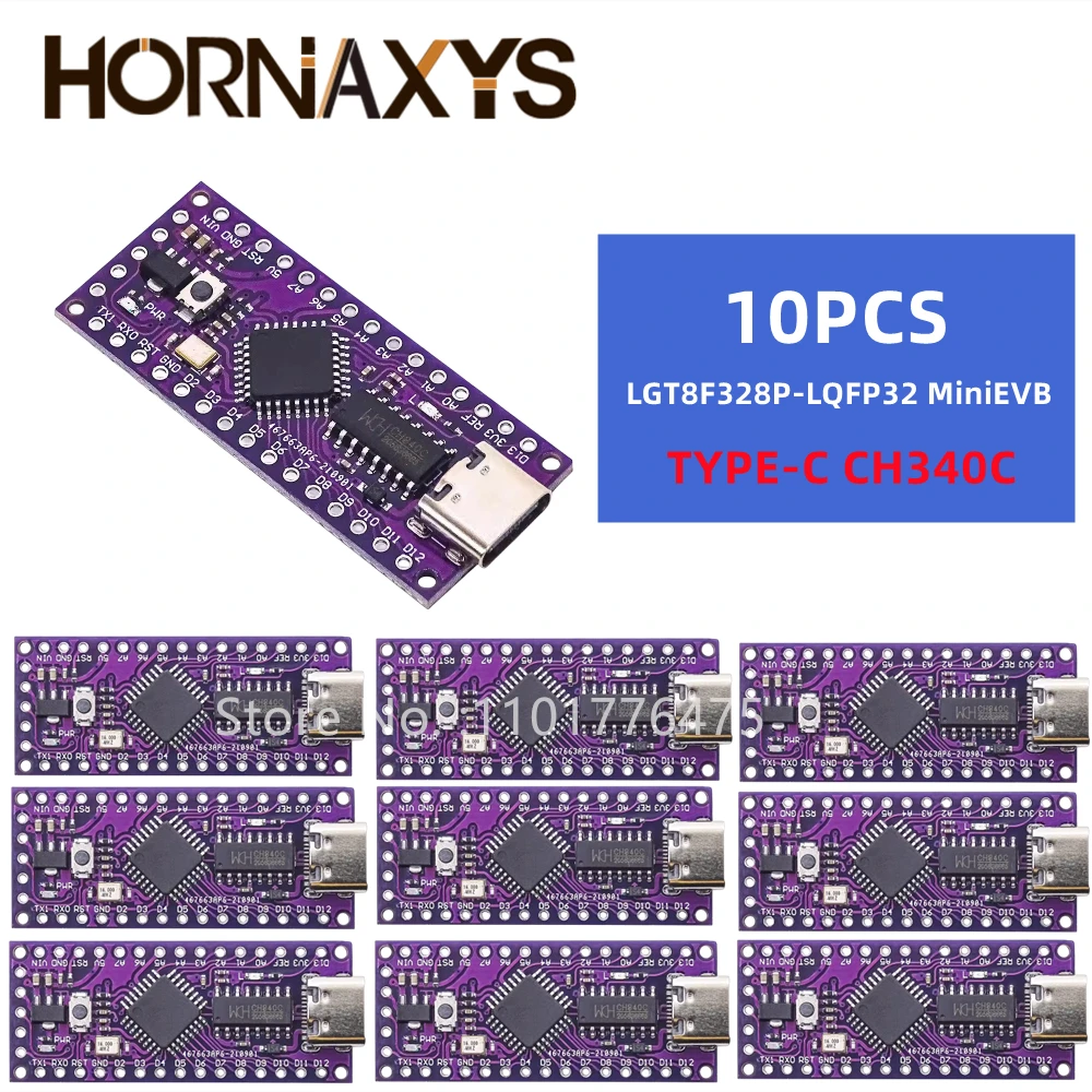 LGT8F328P-LQFP32 MiniEVB TYPE-C MICRO USB Compatible With ATMEGA328 Nano V3.0 LGT8F328P CH340C/ HT42B534-1 SOP16 For Arduino