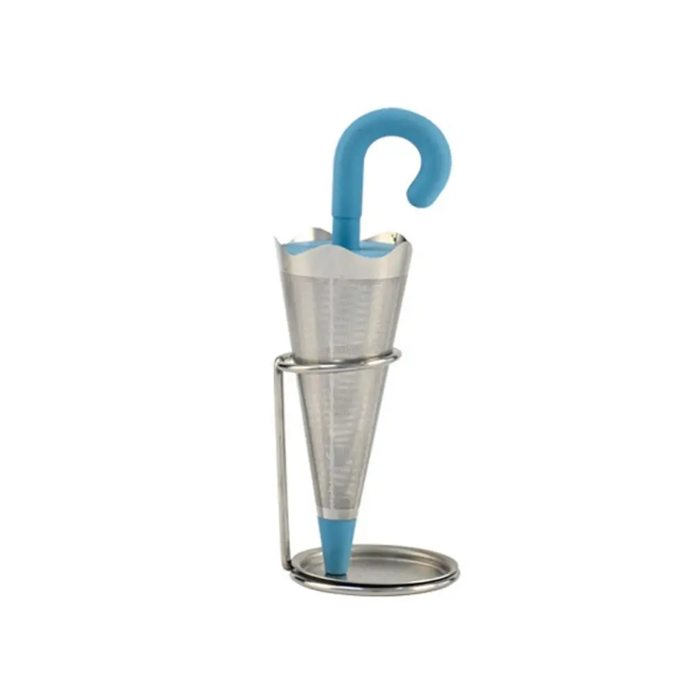 

Creative Stainless Steel Umbrella Shape Tea Infuser Fine Mesh with Bracket Mesh Tea Maker Reusable Tea Strainer Spice