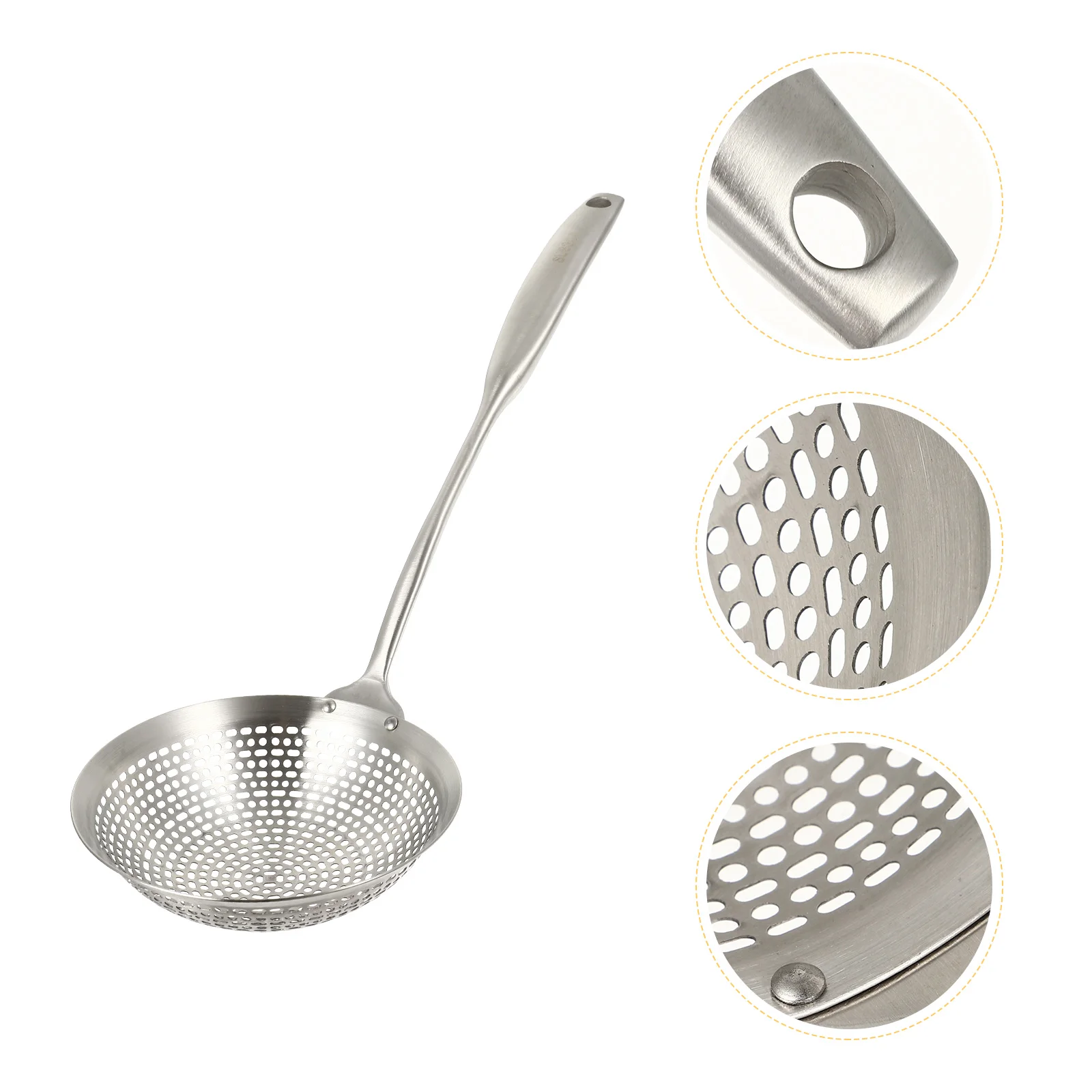 

Stainless Steel Strainer 304 Fine Mesh Kitchen Tool Long Handle Slotted Scoop Colander Spoon Pasta Oil Filter Sieve