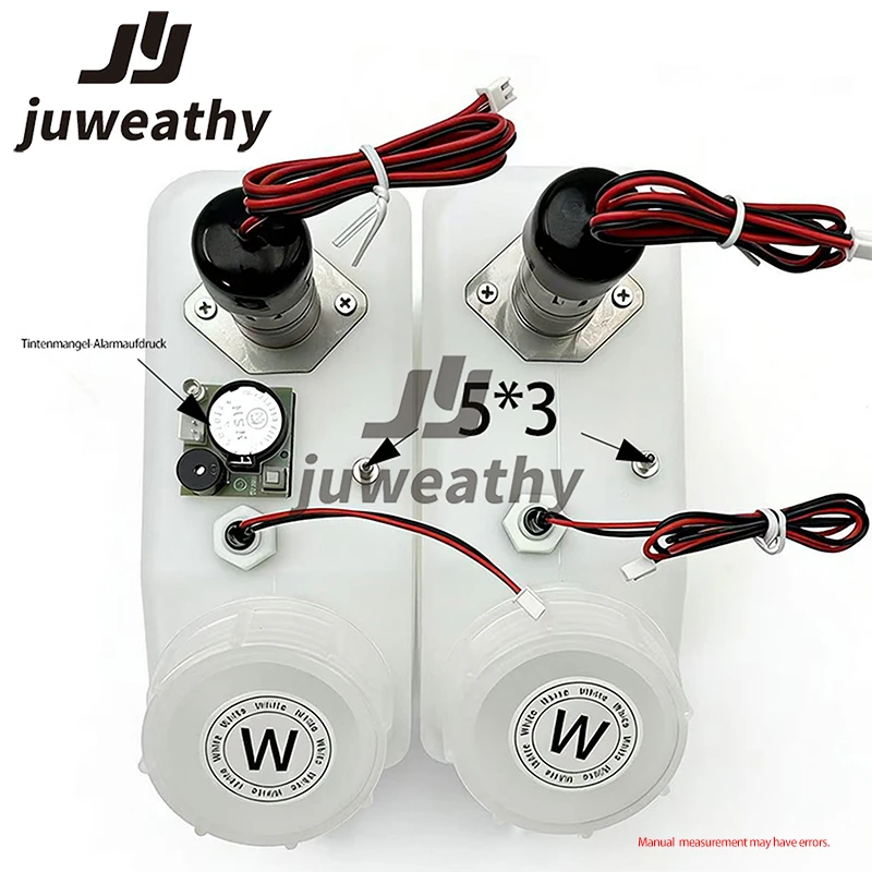 1.5L White Ink Tank Bottle with Stirring Motor for DTF/Eco Solvent/UV Printer Bulk Ink System Sub Tank