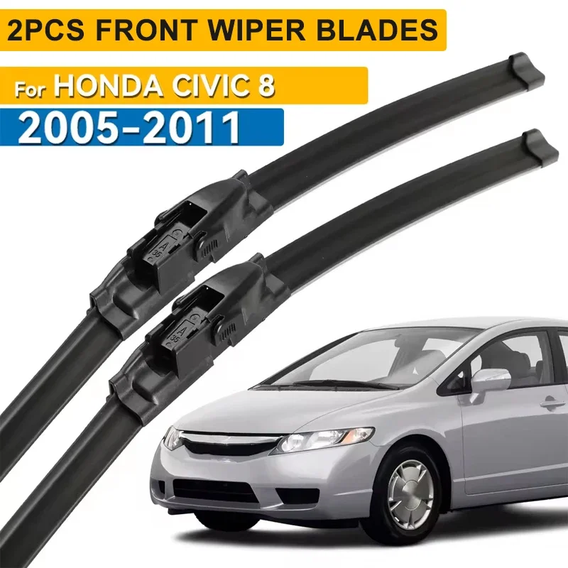 Wiper LHD Front Wiper Blades For Honda Civic 8 Sedan Windshield Windscreen Clean Window Brushes 26