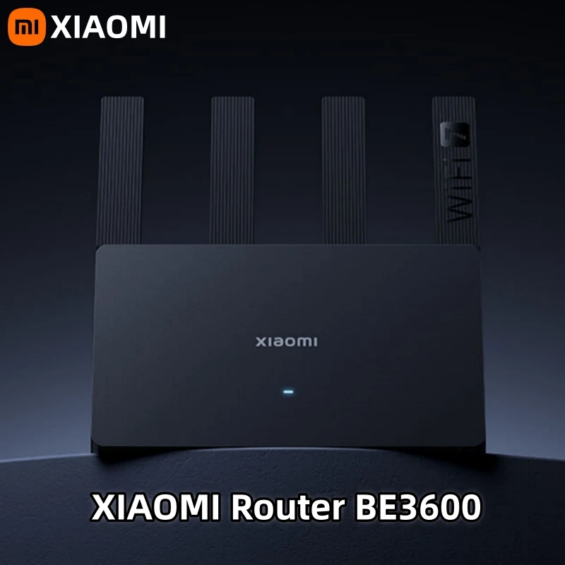 

Xiaomi Router BE3600 Black WiFi 7 2.4/5GHz Dual Bands 160 Mhz 3570Mbps Mesh Networking Gaming Acceleration 2.5G Ethernet Port