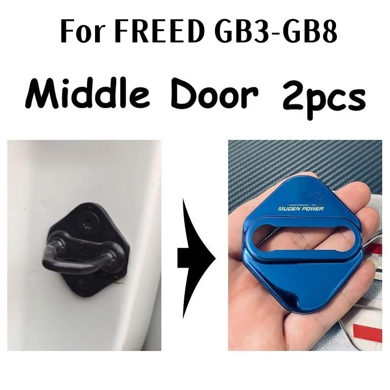 4pcs Car Stainless Steel Door Lock Cover Protect Buckle Cover Stickers For Honda Freed GB3 GB5 GB6 GB7 GB8 2010 2014 2018 2022