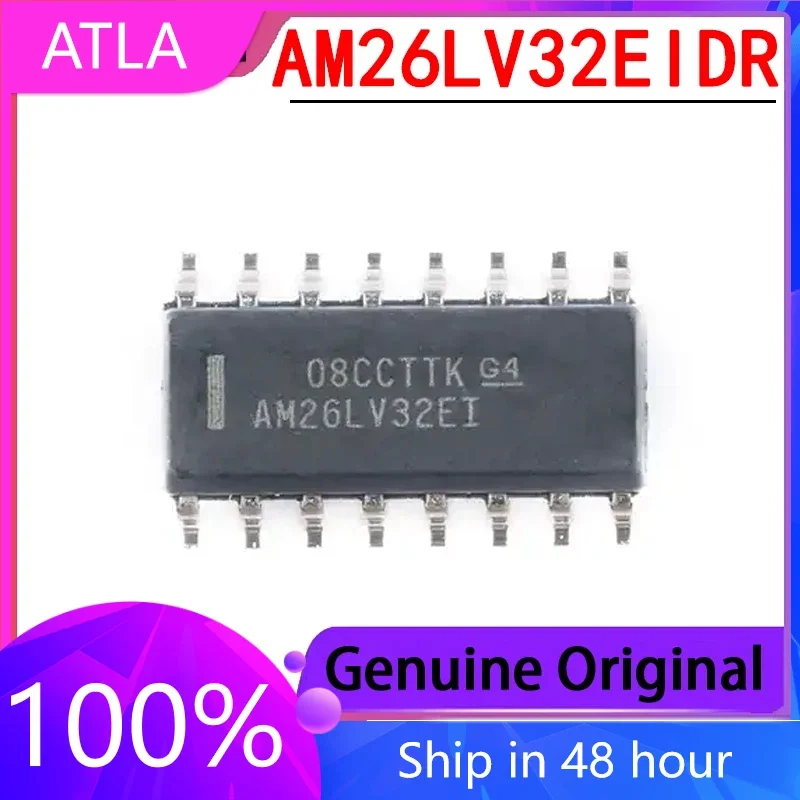 

2PCS Imported Original AM26LV32EIDR Packaged SOIC-16 Four Differential Line Receiver Chip