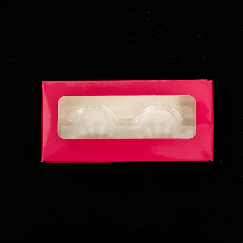 2쌍 흰색 상단 및 하단 인조 속눈썹 부드럽고 가벼운 속눈썹 연장 도구