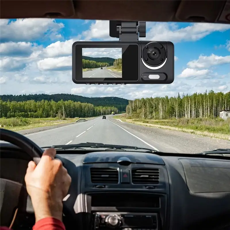 Reliable-2 Inch IPS Screen Dash Cam HD Car DVR Front Rear Inside Parking Monitoring Car Accessories