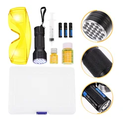 Leak Test Air Conditioner Flashlight Kit Tool Uv Glasses