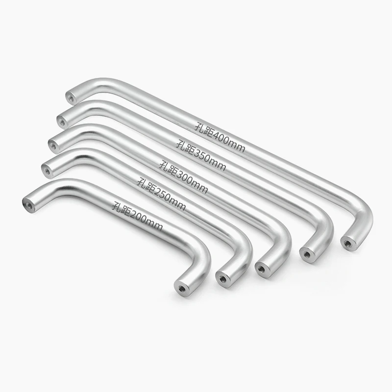 U-förmiger runder Griff aus Aluminiumlegierung, industrieller Schrankgriff mit hoher Tragfähigkeit, große Lochabstände 200/250/300/350/400 mm – Detail 3