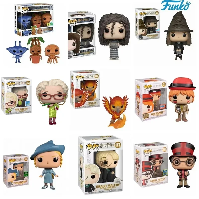 FUNKO POP Harry Dumbledore Hedwig Sirius Black Dobby Snape Voldemort Potter Luna RON Hermione Toy Figures Collection Model Gifts