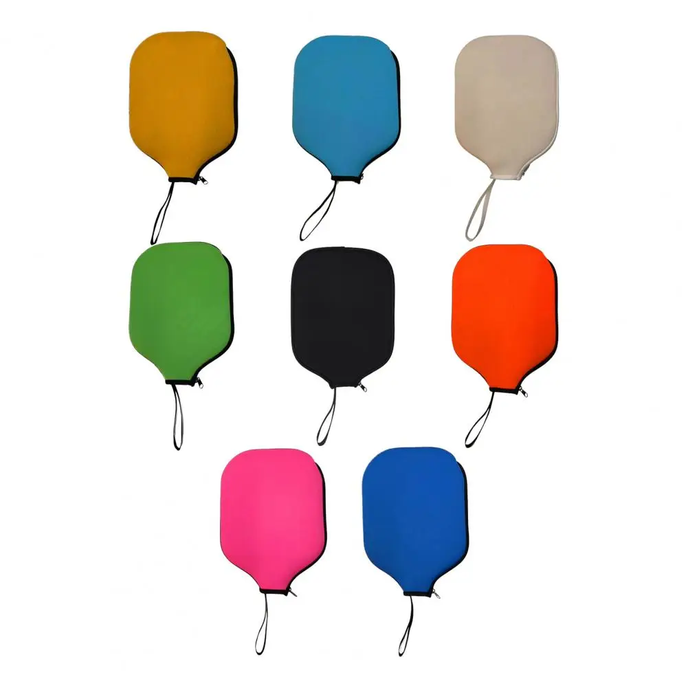 Pickleball Paddle Covers Pickleball Racket Sleeve with Lanyard Waterproof Neoprene Paddle Cover Pickleball Accessories