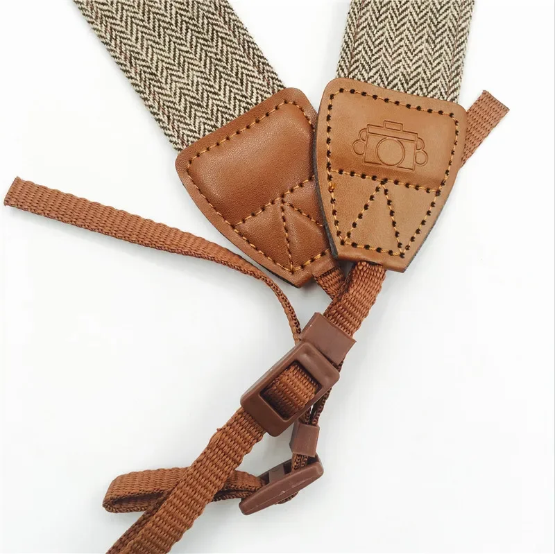 3 في 1 كاميرا حزام Vintage الهبي نمط قماش الكتف الرقبة حزام دائم القطن DSLR كاميرا حزام لنيكون بنتاكس سوني