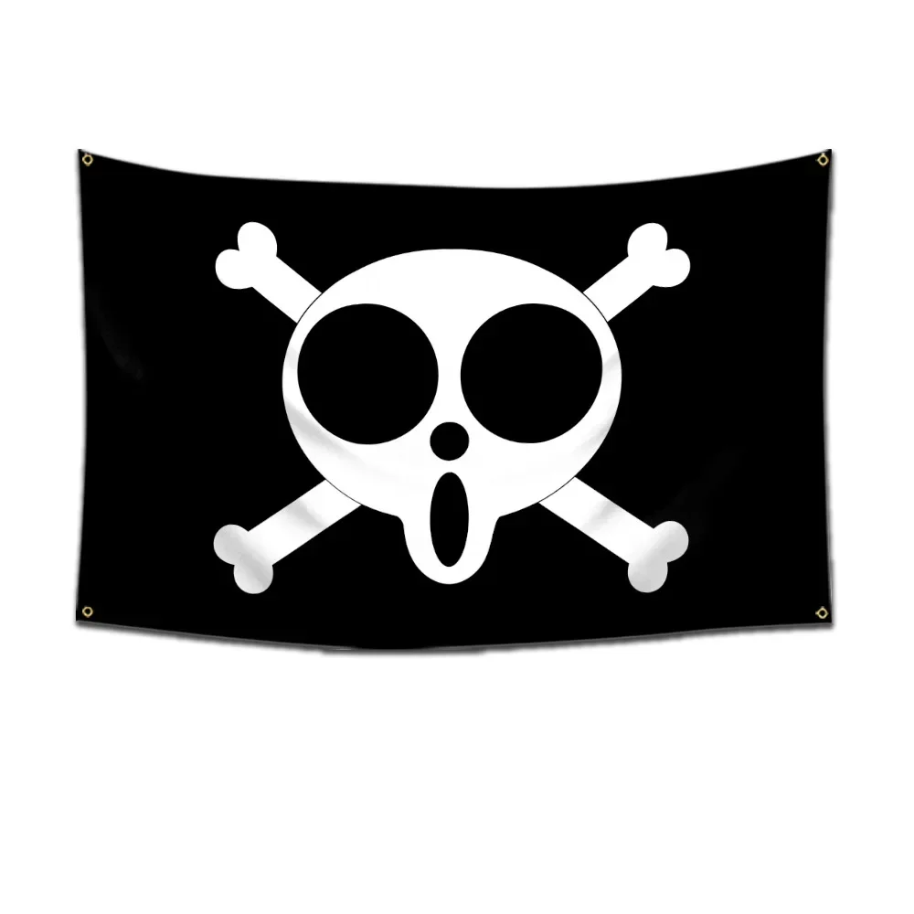Anime One Piece Jolly Roger Wanddekoration Banner Gemälde Spielzeug Cartoon Luffy Zoro Strohhut Piraten Totenkopf Flagge Spielzeug für Kinder Geschenk