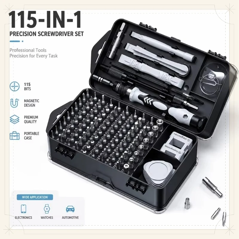 115 in 1 Magnetic Precision Screwdriver Set Professional Repair Tool Kit for Phone Watch Automotive Electronics