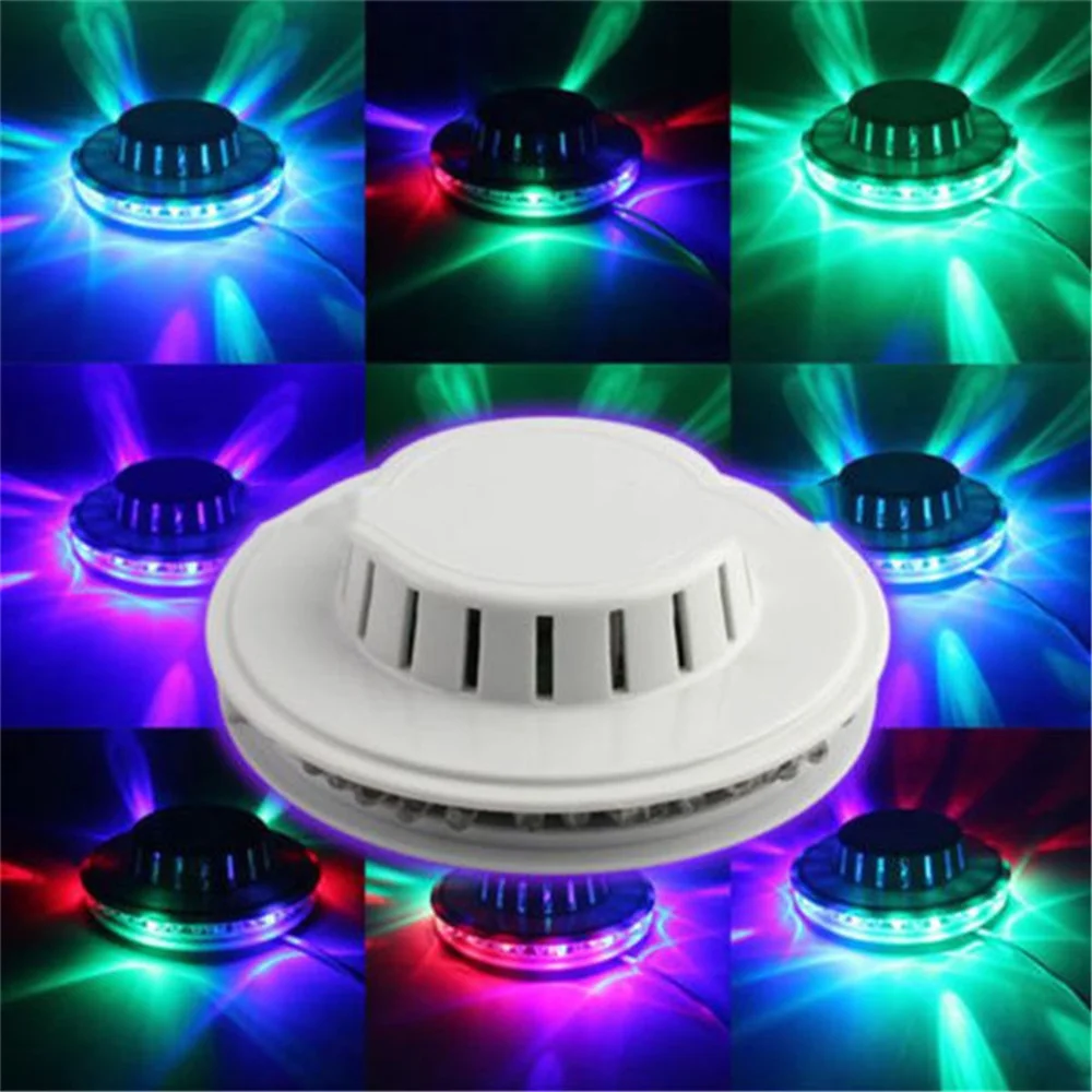 

EU/US Plug Auto Rotating Disco Light Indoor Home Decoration 48 Leds Red Green Blue Strobe Lamp KTV Bar Holiday