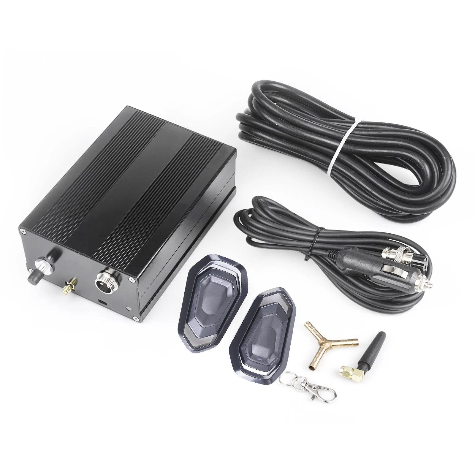 new remote control 12V vacuum exhaust valve actuator  controller with aluminum remote control BLACK