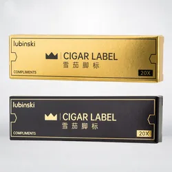 20 Pcs/Box Cigar Label Wrapped Around The Top of Cigar Portable Tabacco Paper Cigar Wrappers