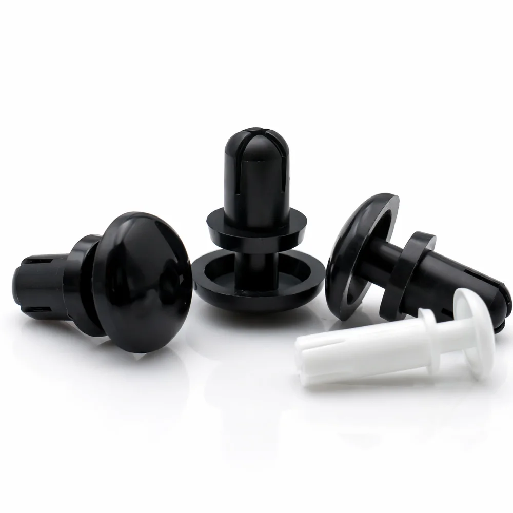 20/50pcs R20-R60 Black White Nylon Push Rivet Plastic Snap Rivet R Type Clip Fastener PC Board Panel Plastic Rivet