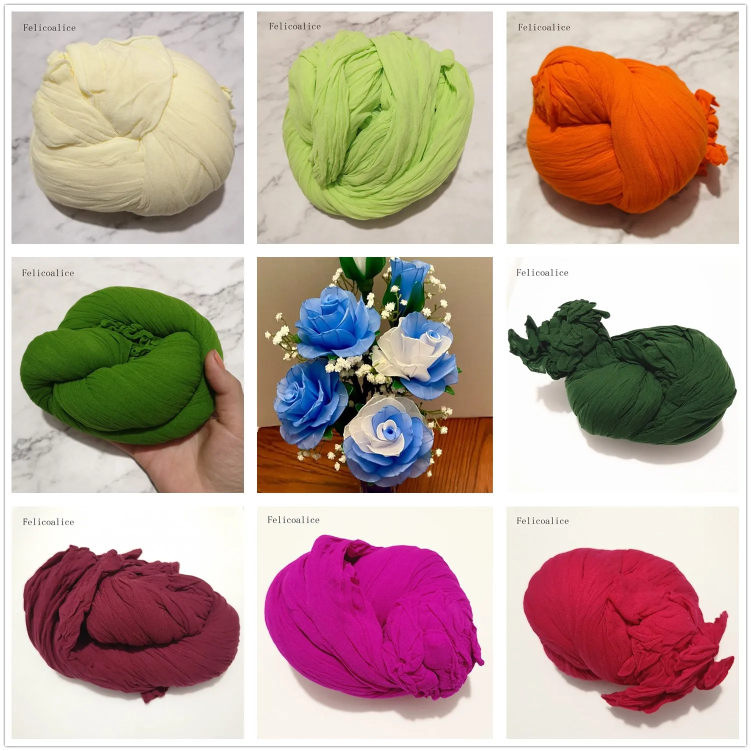 5pcs 36colors Silk Flowers For Home Decoration DIY Nylon Stocking For Flower Making Nylon Material Flowers For Wedding Decor