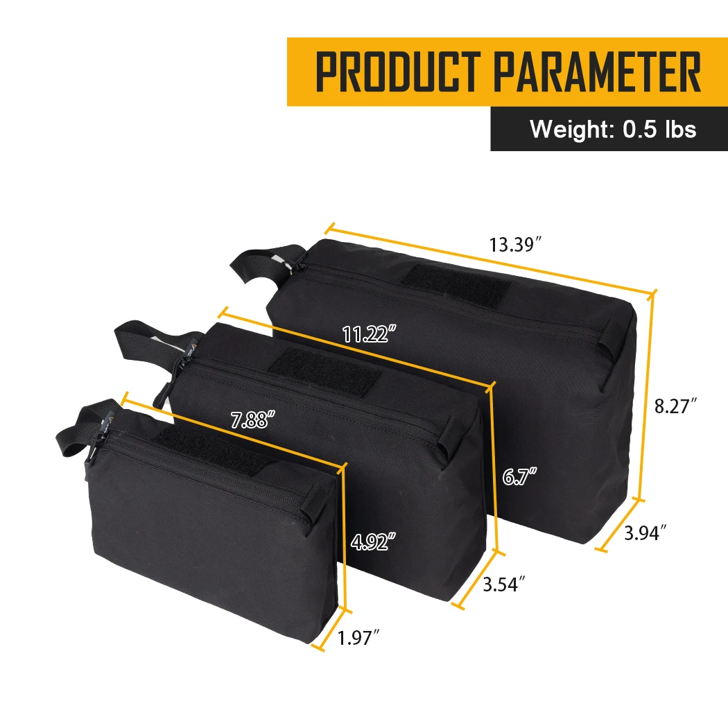 IDOGEAR Tactical Accessory Pouch 3PCS Zipper EDC Pouch Admin Tool Storage Bag  35102