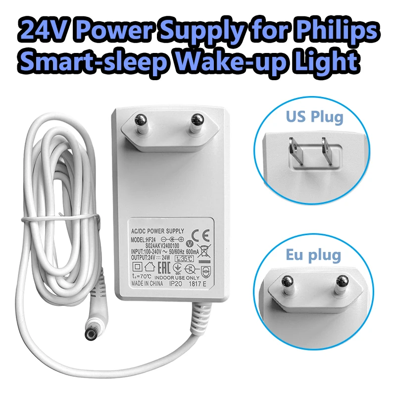 

Сменный адаптер питания для светильников Philips Wake-up HF3520/60 HF3650/60 HF3510, шнур питания, зарядное устройство европейского стандарта для PHILIPS SmartSleep