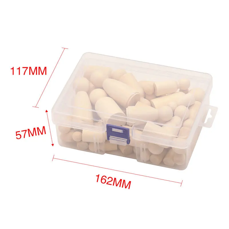 Wooden 50pcs/Set Blank Peg Doll People Shapes Wooden for Diy Figures Ornament Car Pendants Interior Decoration