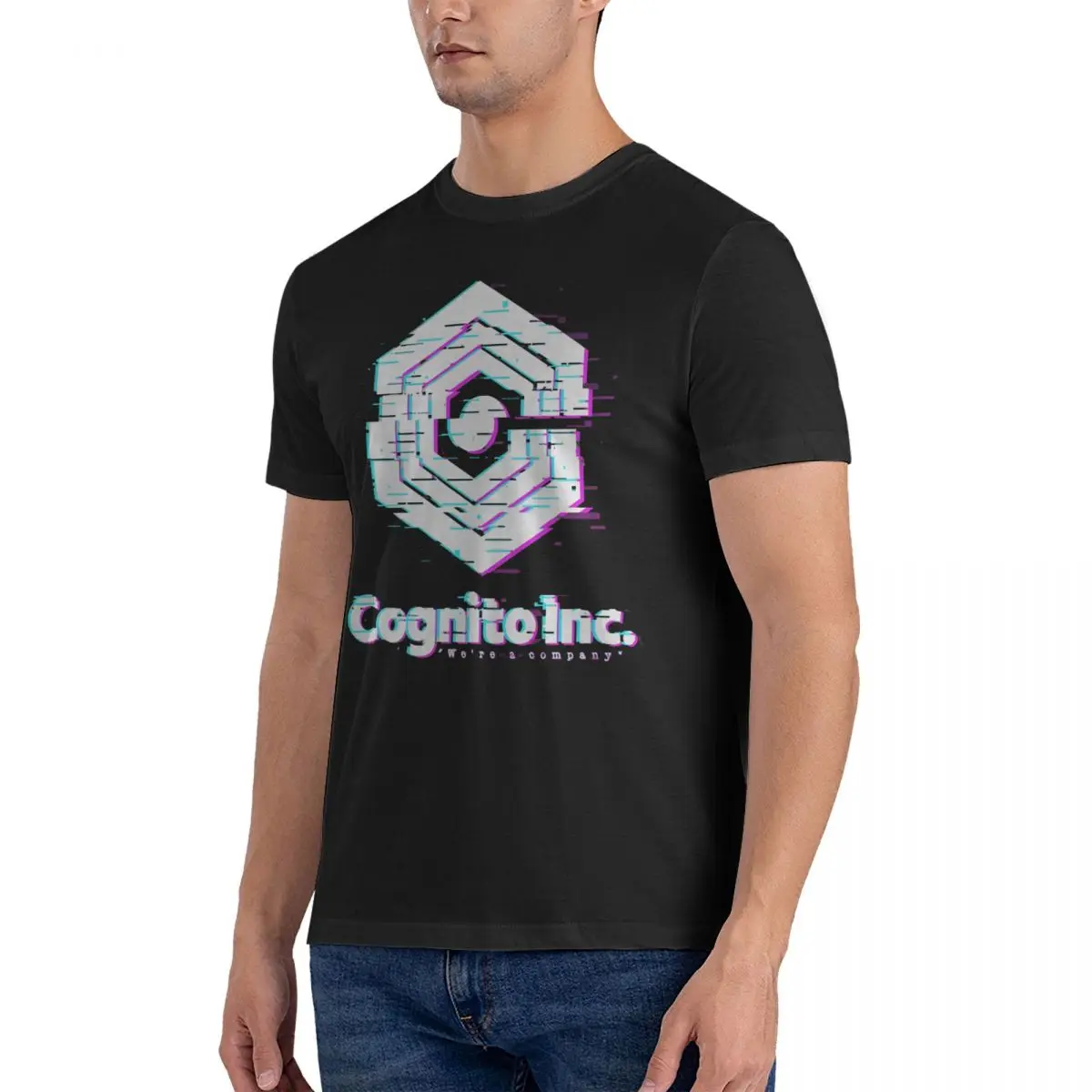 Men Cognito Inc. - Subliminal Glitch T Shirt Inside Job 100% Cotton Clothing Novelty Short Sleeve O Neck Tees Summer T-Shirts