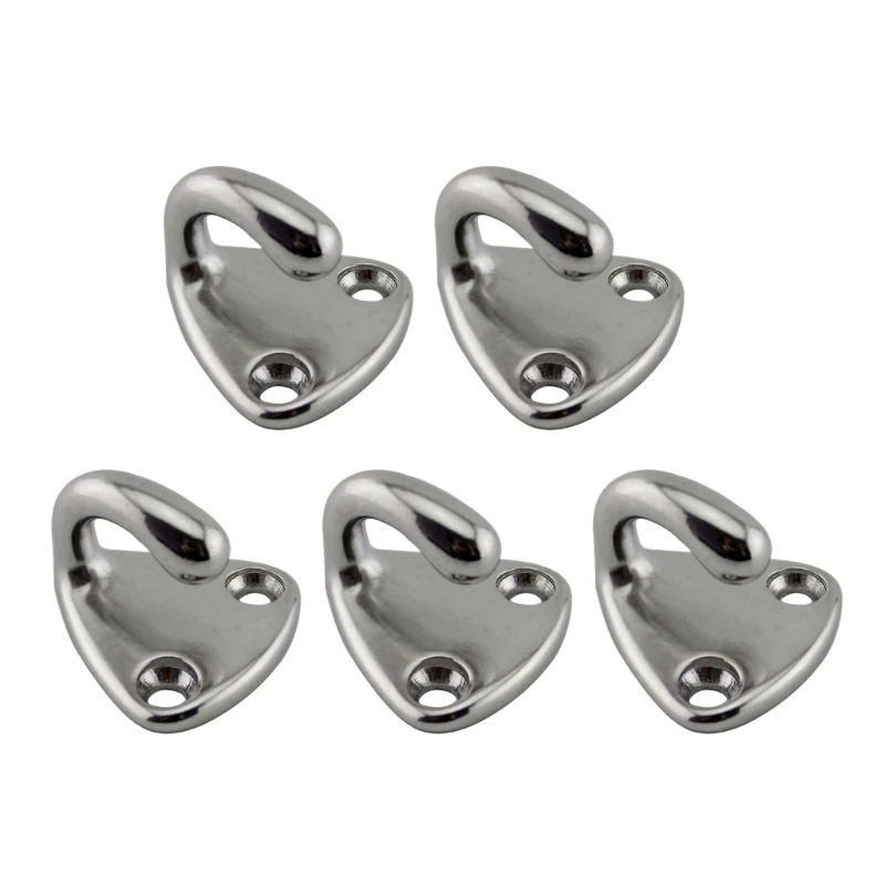 Meatl Hook 5 Pcs Stainless Steel Hanger Heavy Hook Marine Hanger Coat Hat Hooks 3 Different Size